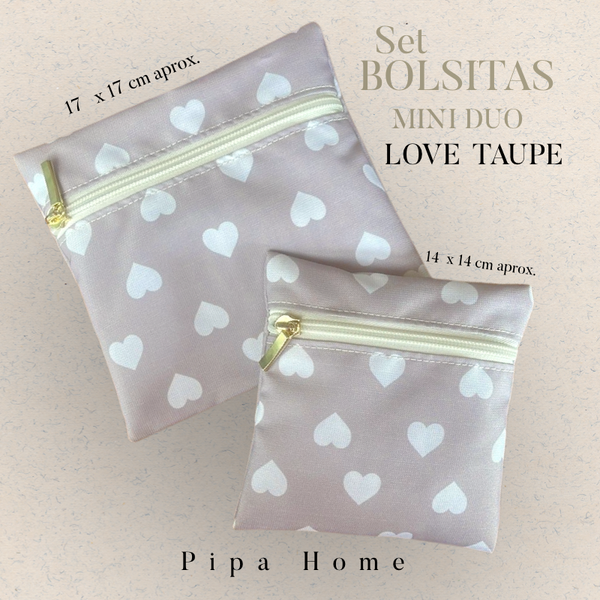 Bolsa Mini Duo Love Taupé