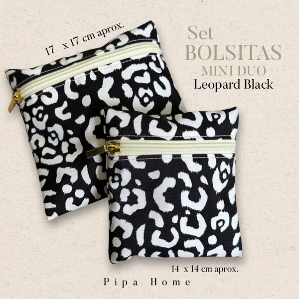 Bolsa Mini Duo Leopard Black